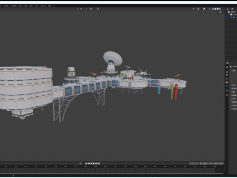 Sci-Fi Corridor 3D Модель