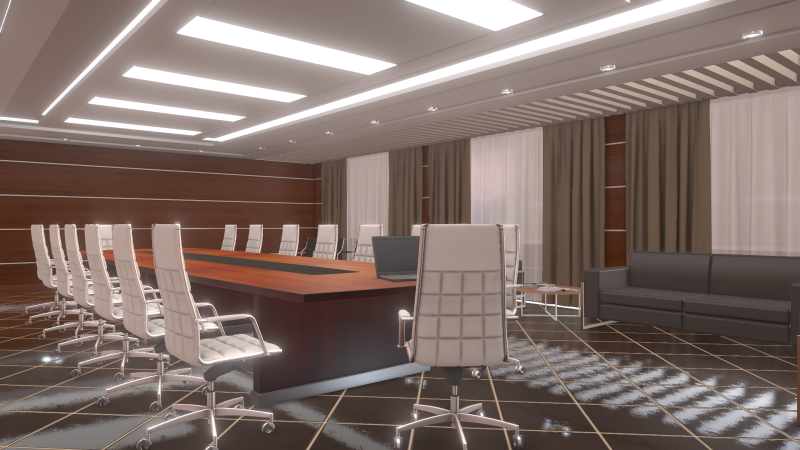 Conference Room 3D Model .c4d .max .obj .3ds .fbx .stl .blend 