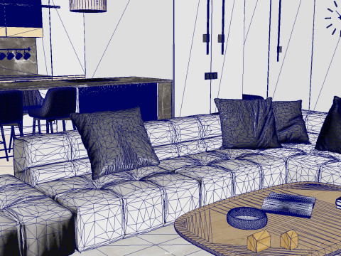 Modern Interior 3D-Modell