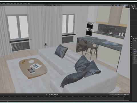 Modern Interior 3D-Modell