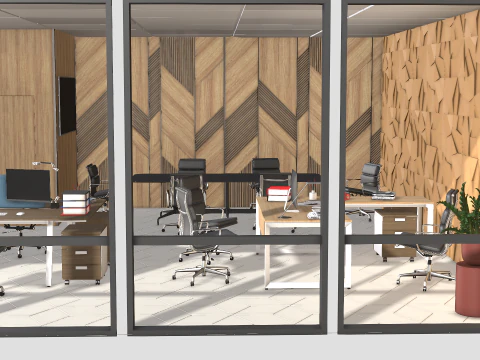 办公室 3D 模型