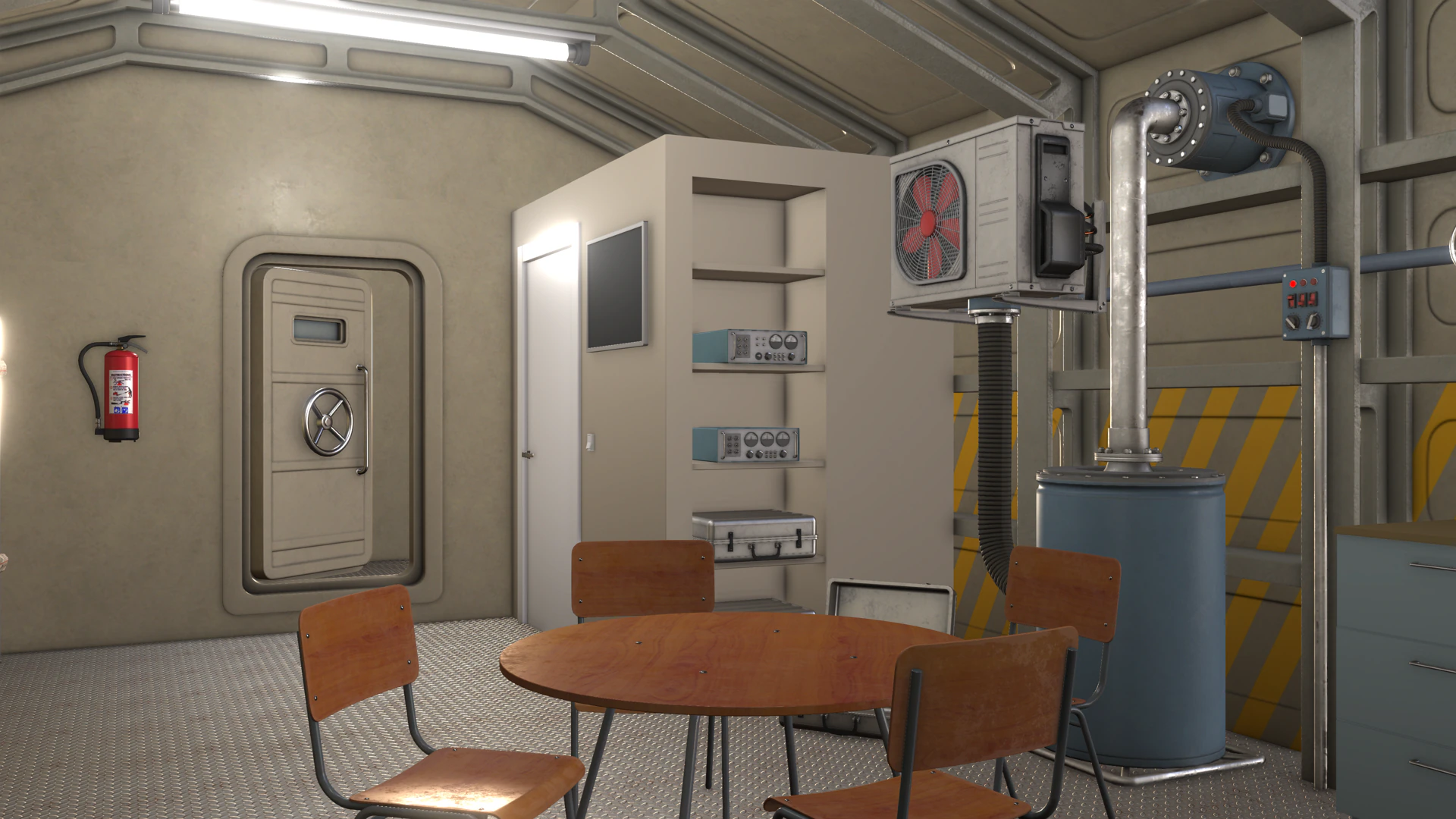 Nuclear Bomb Shelter 3D Model .c4d .max .obj .3ds .fbx .stl .blend 