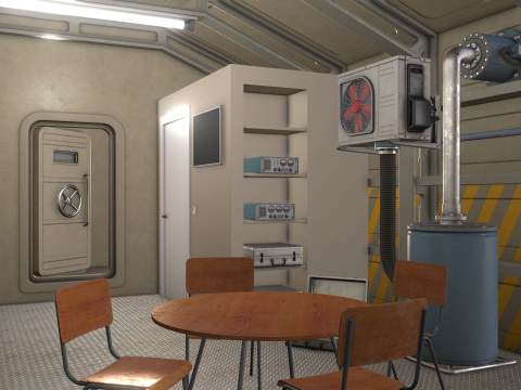 Nuclear Bomb Shelter 3D Model
