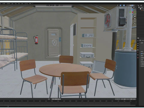 Nuclear Bomb Shelter 3D Model