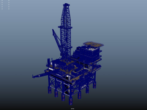 Oil Rig Platform 3D Model