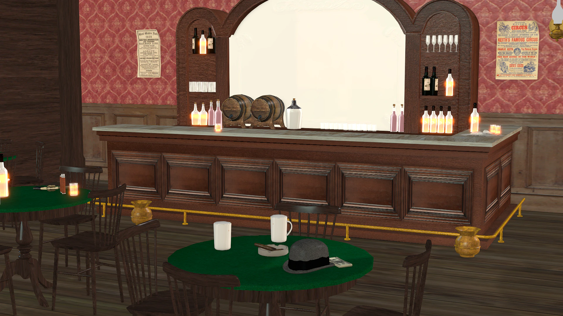Western Saloon 3D Model .c4d .max .obj .3ds .fbx .stl .blend 