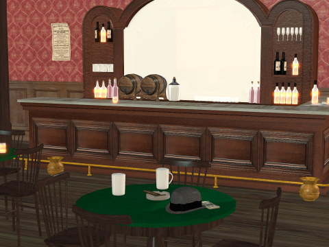 Western Saloon Modello 3D