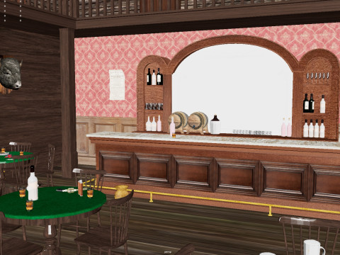 Western Saloon 3D 模型