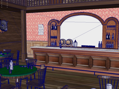 Western Saloon 3D 模型
