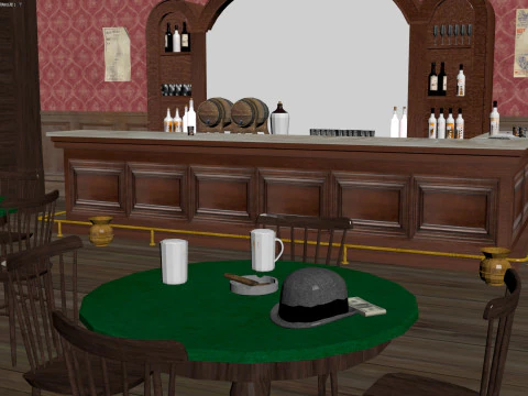 Western Saloon 3D Model