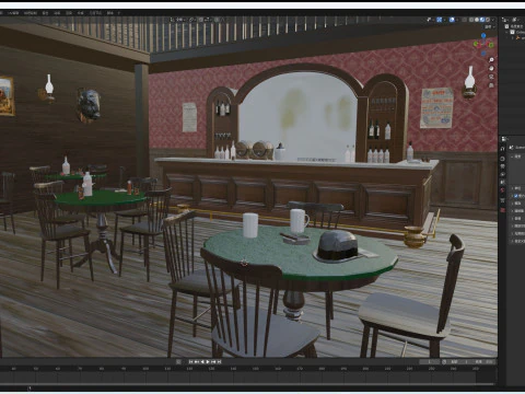 Western Saloon 3D Model