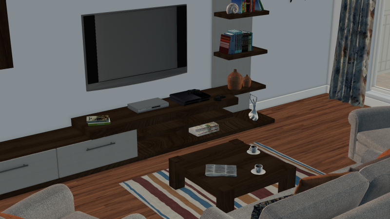 Living Room 3D Model .c4d .max .obj .3ds .fbx .stl .blend 