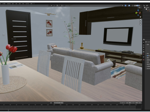 Living Room 3D Model