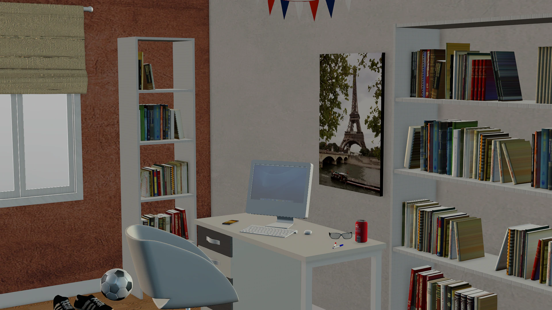 Modern bedroom 3D Model .c4d .max .obj .3ds .fbx .stl .blend 