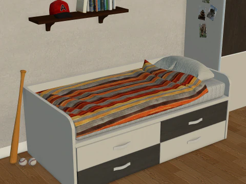 Modern bedroom 3D Model