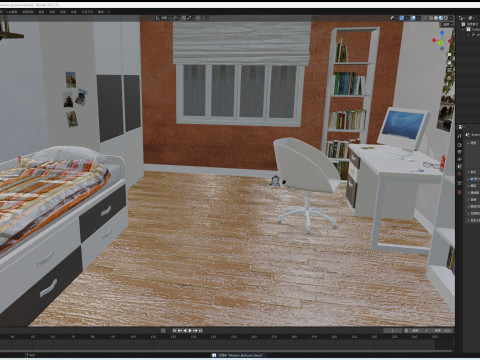 Modern bedroom 3D 模型