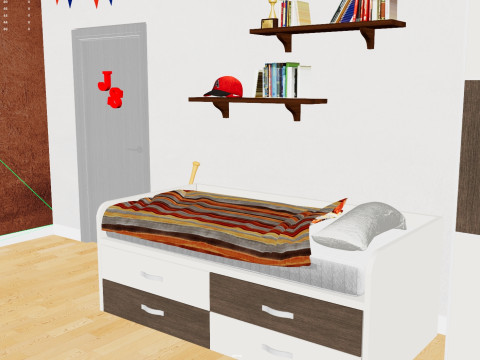 Modern bedroom 3D 模型