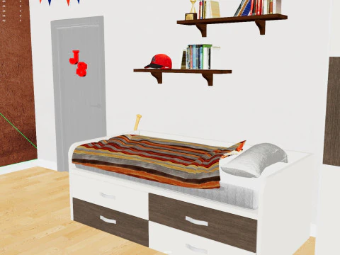 Modern bedroom 3D Model