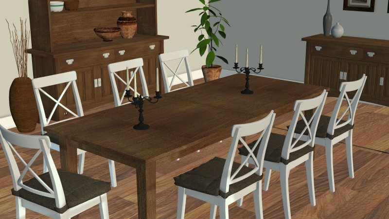 Dining Room Modelo 3D .c4d .max .obj .3ds .fbx .stl .blend 