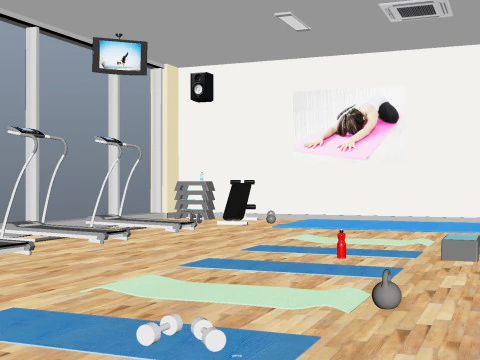 Fitness Room 3D Model