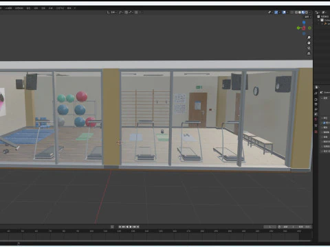 Fitness Room 3D Model