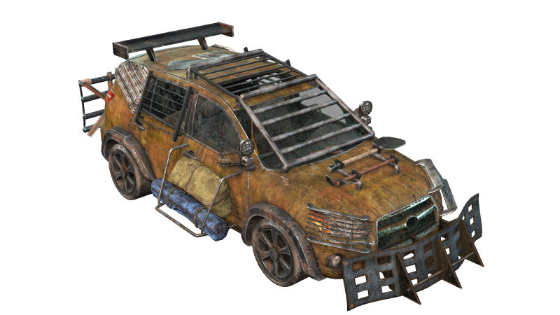 Apocalypse car 3D Model .c4d .max .obj .3ds .fbx .stl .blend 