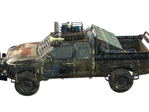 Post Apocalyptic Vehicle 3D Модель