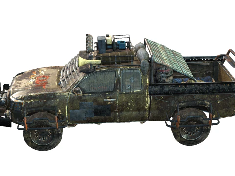 Post Apocalyptic Vehicle 3D Model
