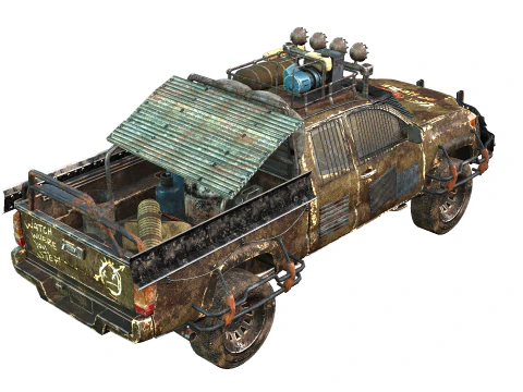 Post Apocalyptic Vehicle 3D Model