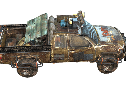 Post Apocalyptic Vehicle 3D Модель