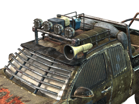 Post Apocalyptic Vehicle 3D Модель