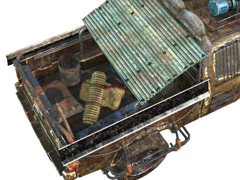 Post Apocalyptic Vehicle 3D Модель