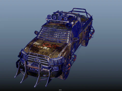 Post Apocalyptic Vehicle 3D Model