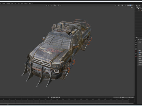 Post Apocalyptic Vehicle 3D Модель