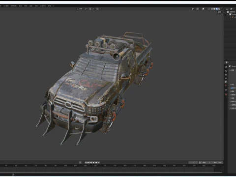 Post Apocalyptic Vehicle 3D Model