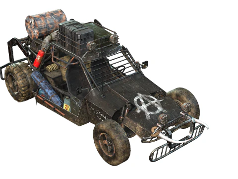 Postapokaliptyczny pojazd Model 3D