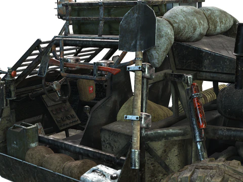 Post Apocalyptic Vehicle 3D Model