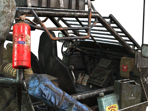 Post Apocalyptic Vehicle 3D Model