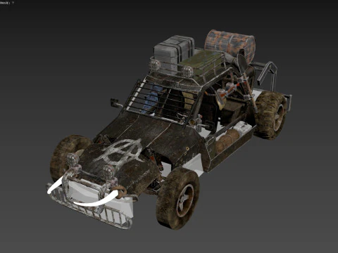 Post Apocalyptic Vehicle 3D Model