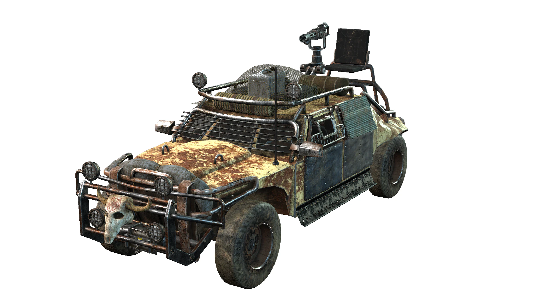 Veicolo post apocalittico Modello 3D .c4d .max .obj .3ds .fbx .stl .blend 