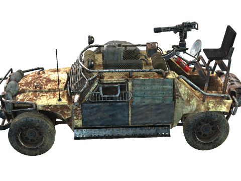 Post Apocalyptic Vehicle 3D Модель