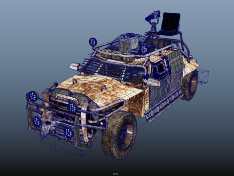 Post Apocalyptic Vehicle 3D Модель