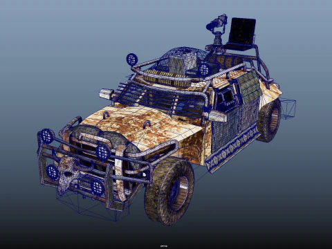 Veicolo post apocalittico Modello 3D