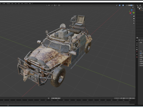 Post Apocalyptic Vehicle 3D Модель