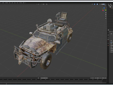Veicolo post apocalittico Modello 3D
