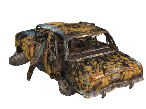 Broken Car Modello 3D