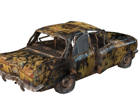 Broken Car Modello 3D