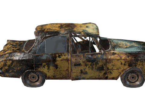 Broken Car Modello 3D