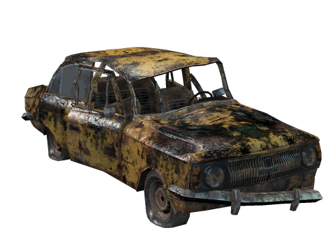 Coche roto Modelo 3D