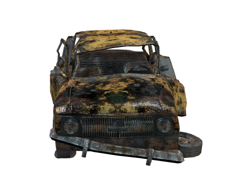 Broken Car Modello 3D